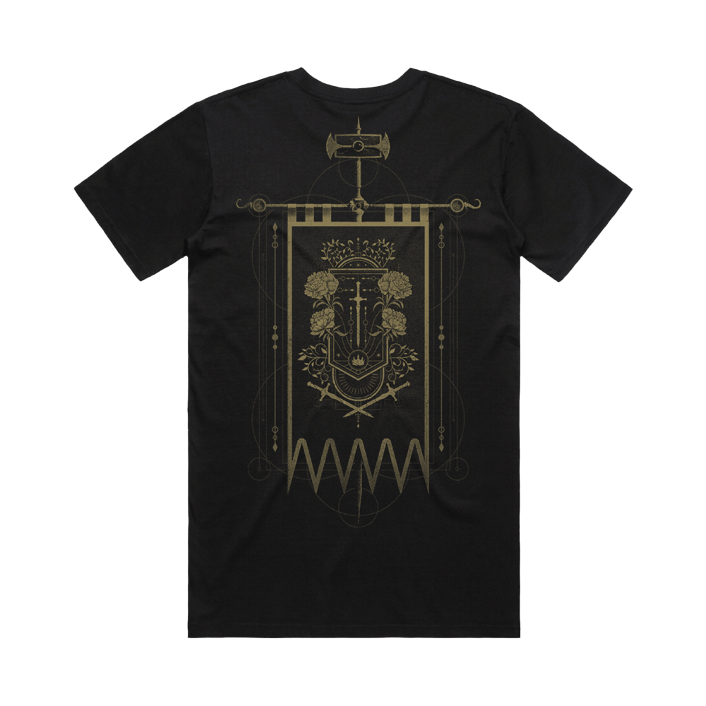 Even In Arcadia | Damocles Crest Flag Tee - Black