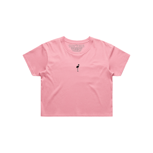 Even In Arcadia | Flamingo Crop Tee