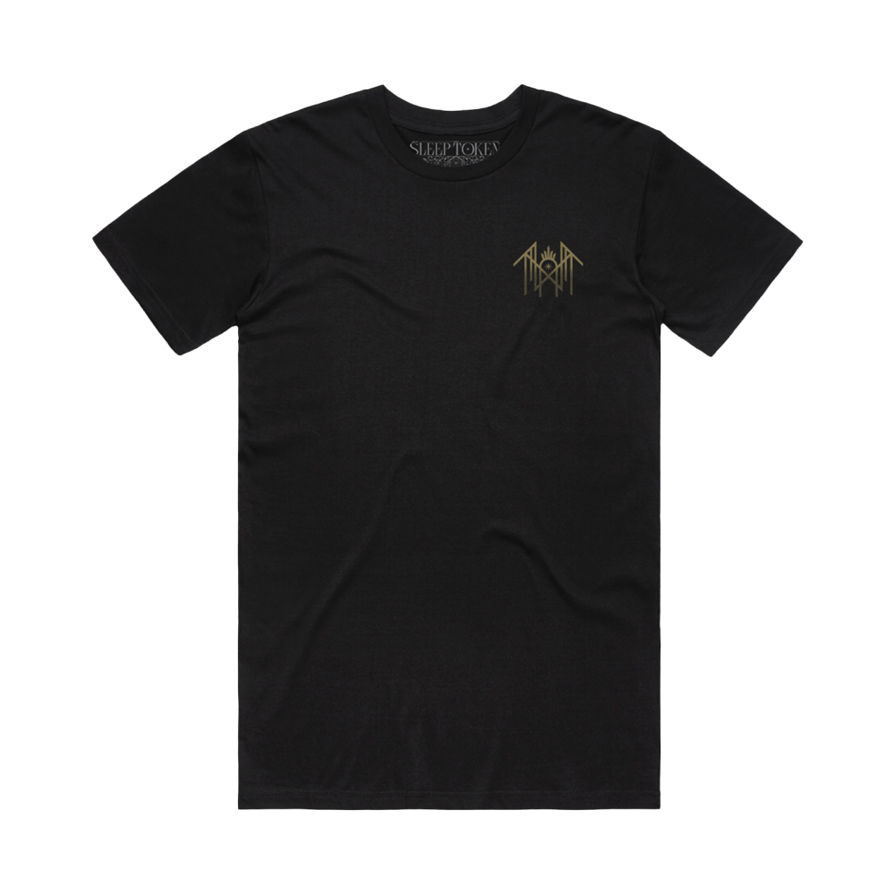 Even In Arcadia | Damocles Crest Flag Tee - Black