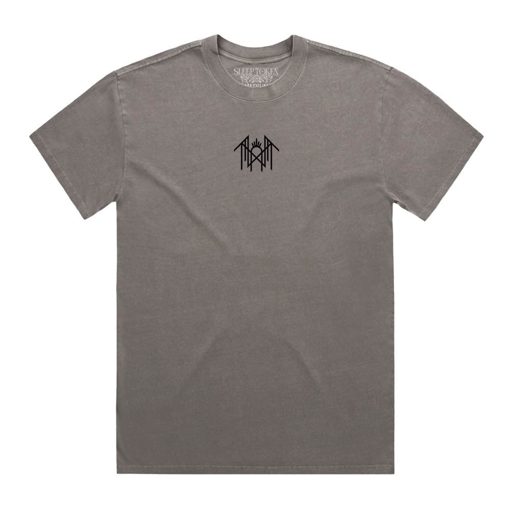 Even In Arcadia | Damocles Crest Flag Tee - Grey